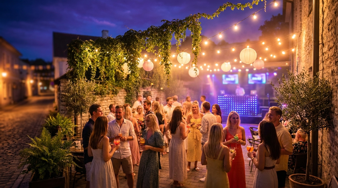 Club Aed terrass suveööl
